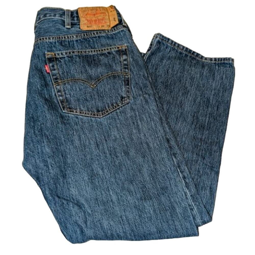 Vintage Men's Levi's 501 Button-Fly Red Tab Medium Wash Jeans Size 38 X 29